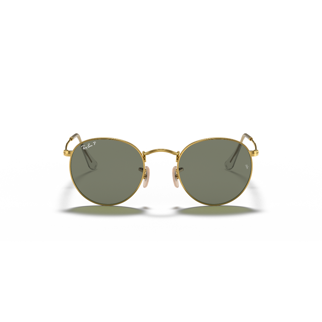 RAYBAN - ROUND METAL |  Matte Arista w/ Green Polarized