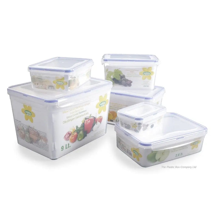 9 Litre Rectangular Plastic Food Box With Clip Lid Hobby Life