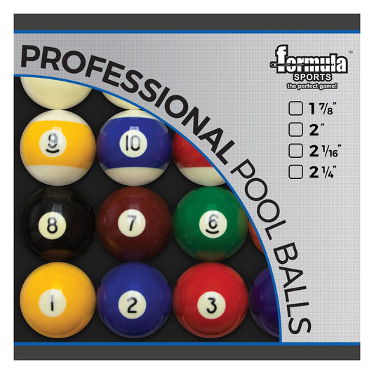 FORMULA Professional Pool Balls - 2" set