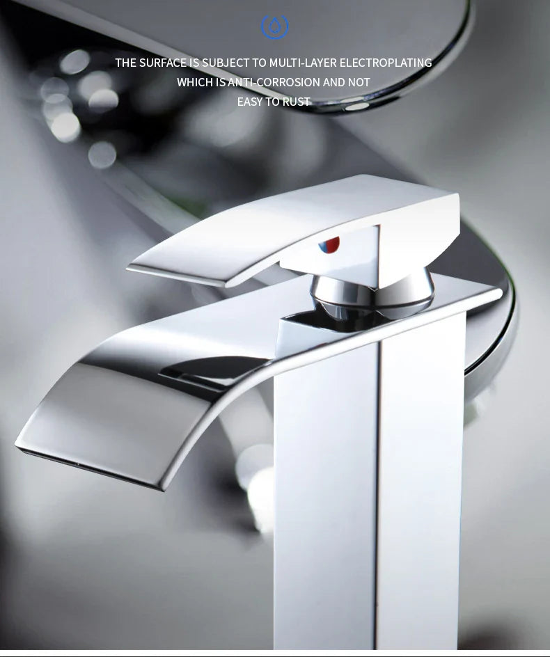 Bathroom Accessories Household Home Hot and Cold Water Waterfall Dragon Head Kitchen Bathroom Bathroom Washbasin Single Faucet