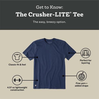 LIFE IS GOOD - MENS CRUSHER LITE TEE | High Five Whiskey Birch White