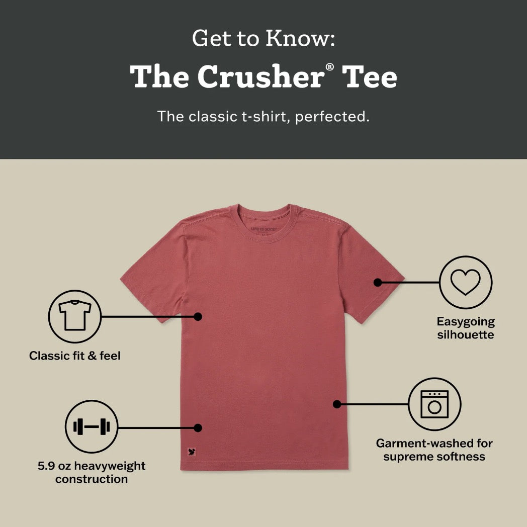 LIFE IS GOOD - MENS CRUSHER TEE | Trophy Husband Athletic Blue