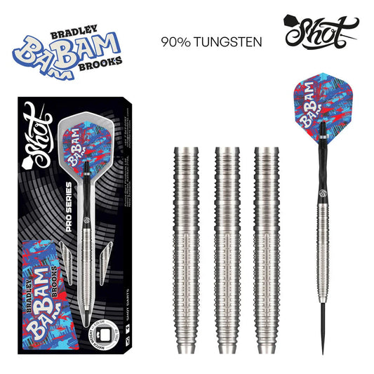 SHOT - BRADLEY BROOKS GEN 2 Darts Set - 90% Tungsten - 23g