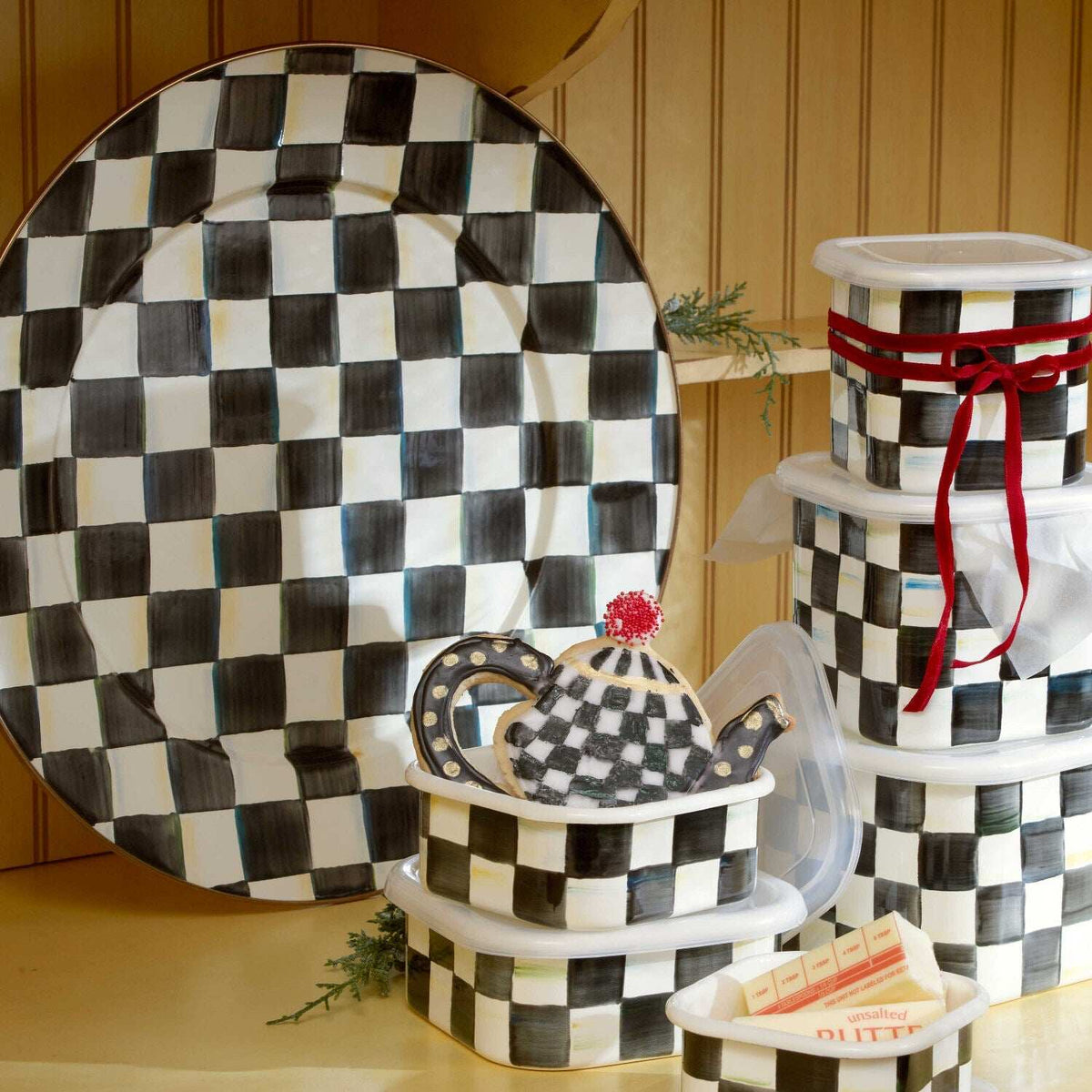 Mackenzie-Childs Courtly Check Serving Platter