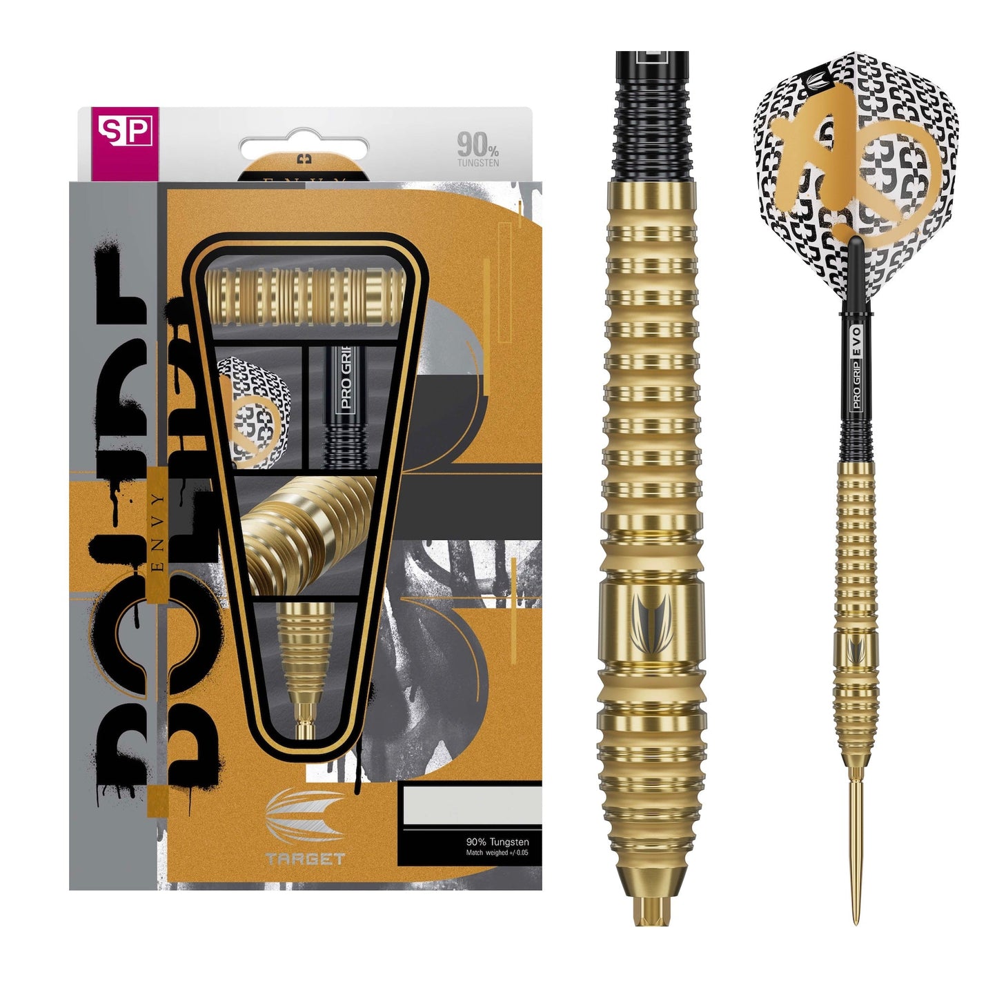TARGET - 22g - Bolide Envy SP03 - Steel Tip Swiss Point - 90% Tungsten Darts