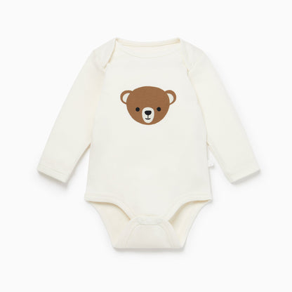 Bear Long Sleeve Bodysuit 4 Pack