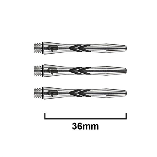 RED DRAGON Gerwyn Price ICEMAN V-Groove Aluminium Shafts - Short - Black