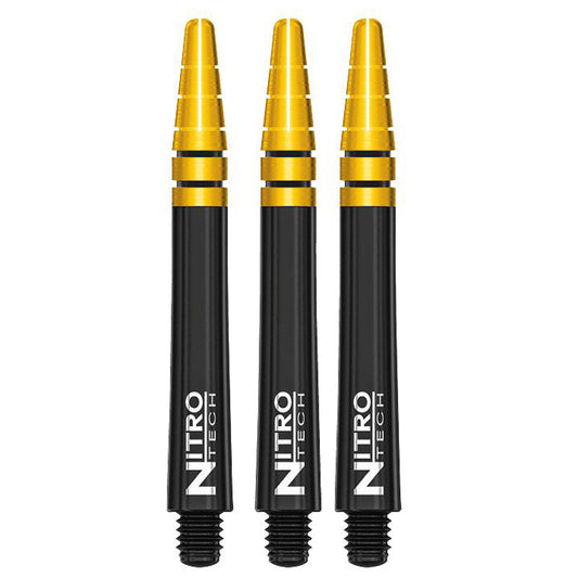 RED DRAGON - Nitrotech Composite Dart Shafts - 42mm Medium Black & Gold