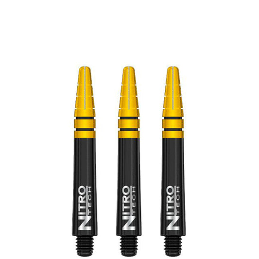 RED DRAGON - Nitrotech Composite Dart Shafts - 36mm Short Black & Gold