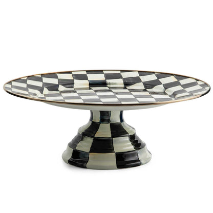 Courtly Check Pedestal Platter - Large