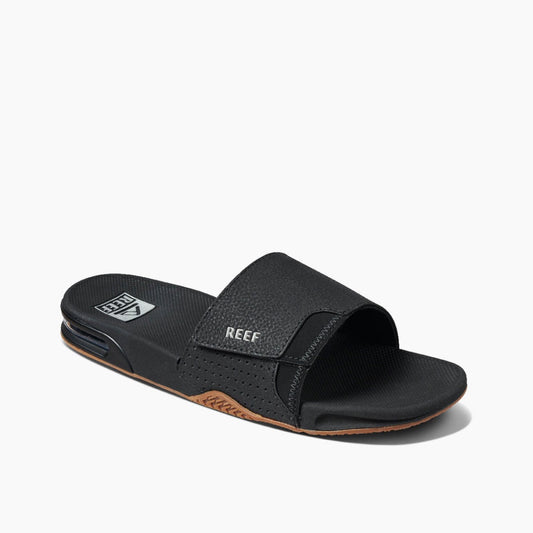 REEF - FANNING SLIDE | BLACK/SILVER