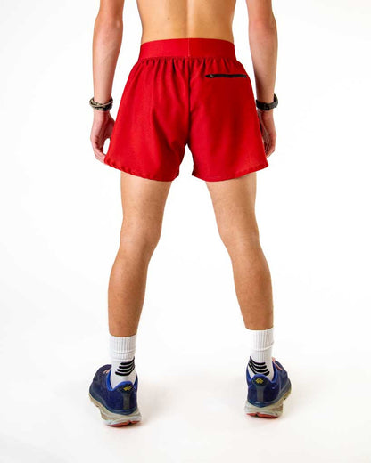 Men's Cardinal Red 4" Half Split Shorts