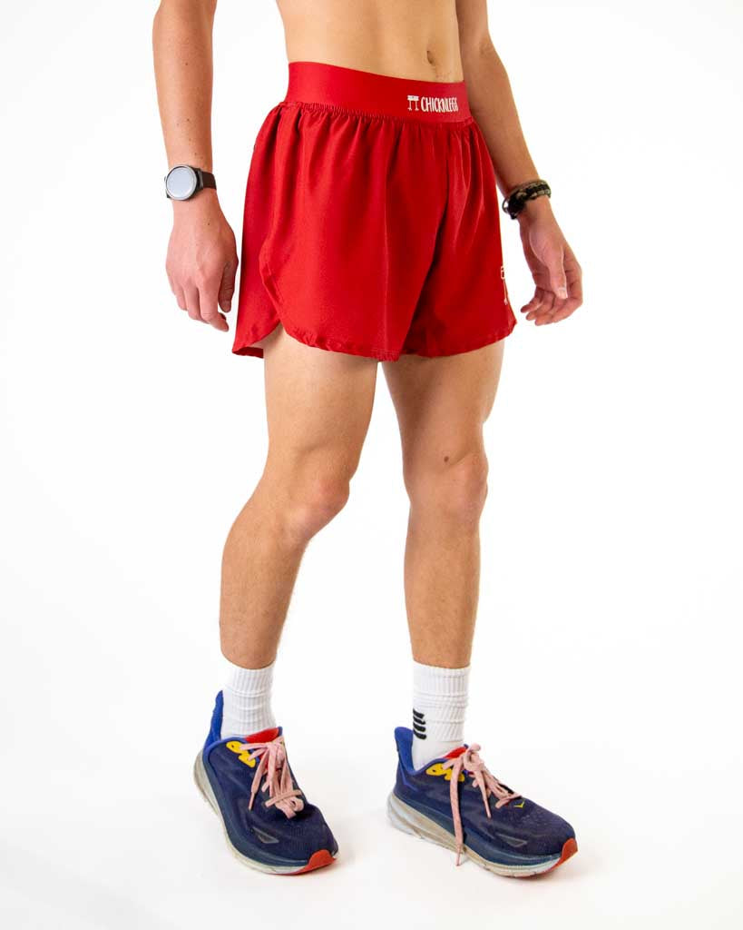 Men's Cardinal Red 4" Half Split Shorts