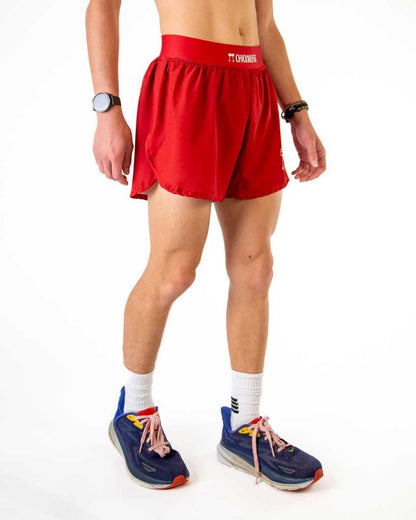 Men's Cardinal Red 4" Half Split Shorts