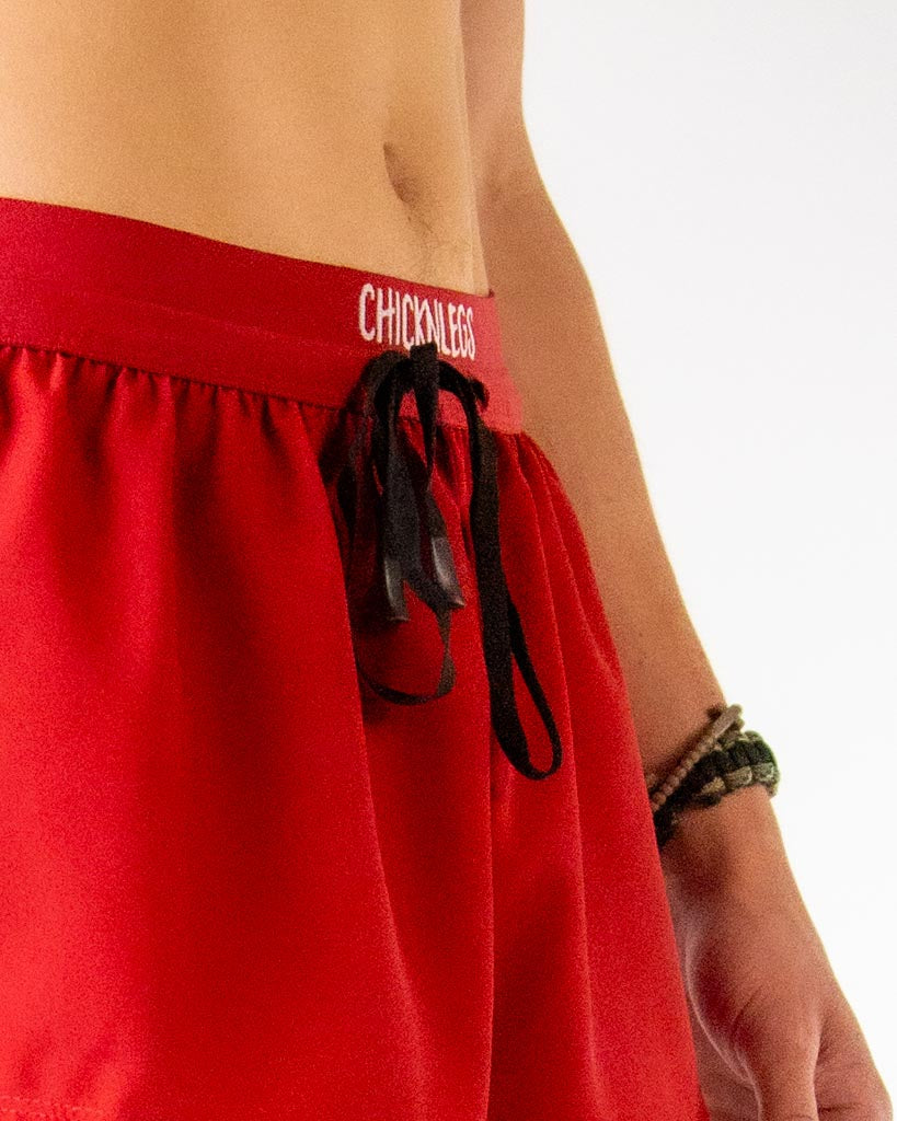 Men's Cardinal Red 2" DS Split Shorts