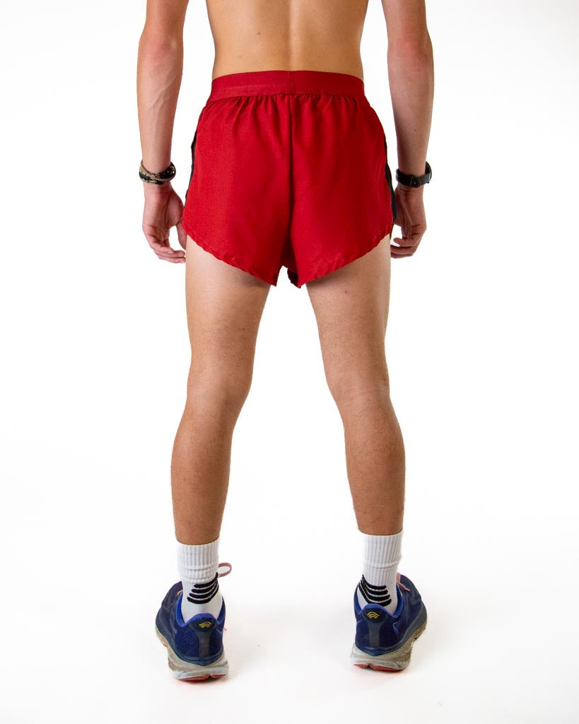 Men's Cardinal Red 2" DS Split Shorts