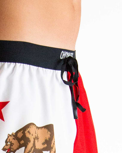 Men's California Flag 2" DS Split Shorts