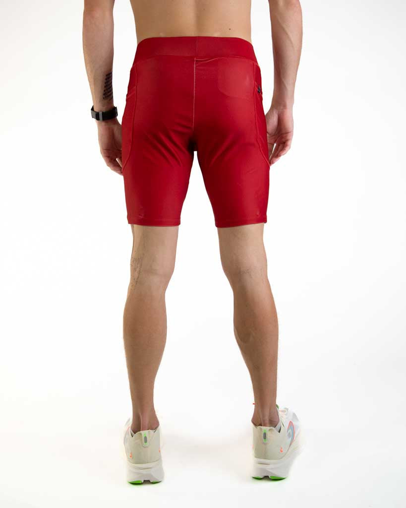 Men's Cardinal Red 8" Half Tights