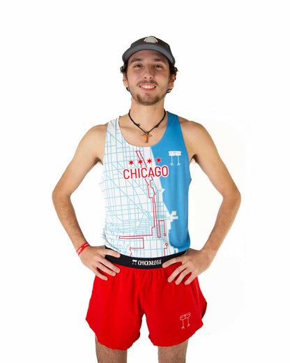 Men's Chicago Marathon Course Singlet