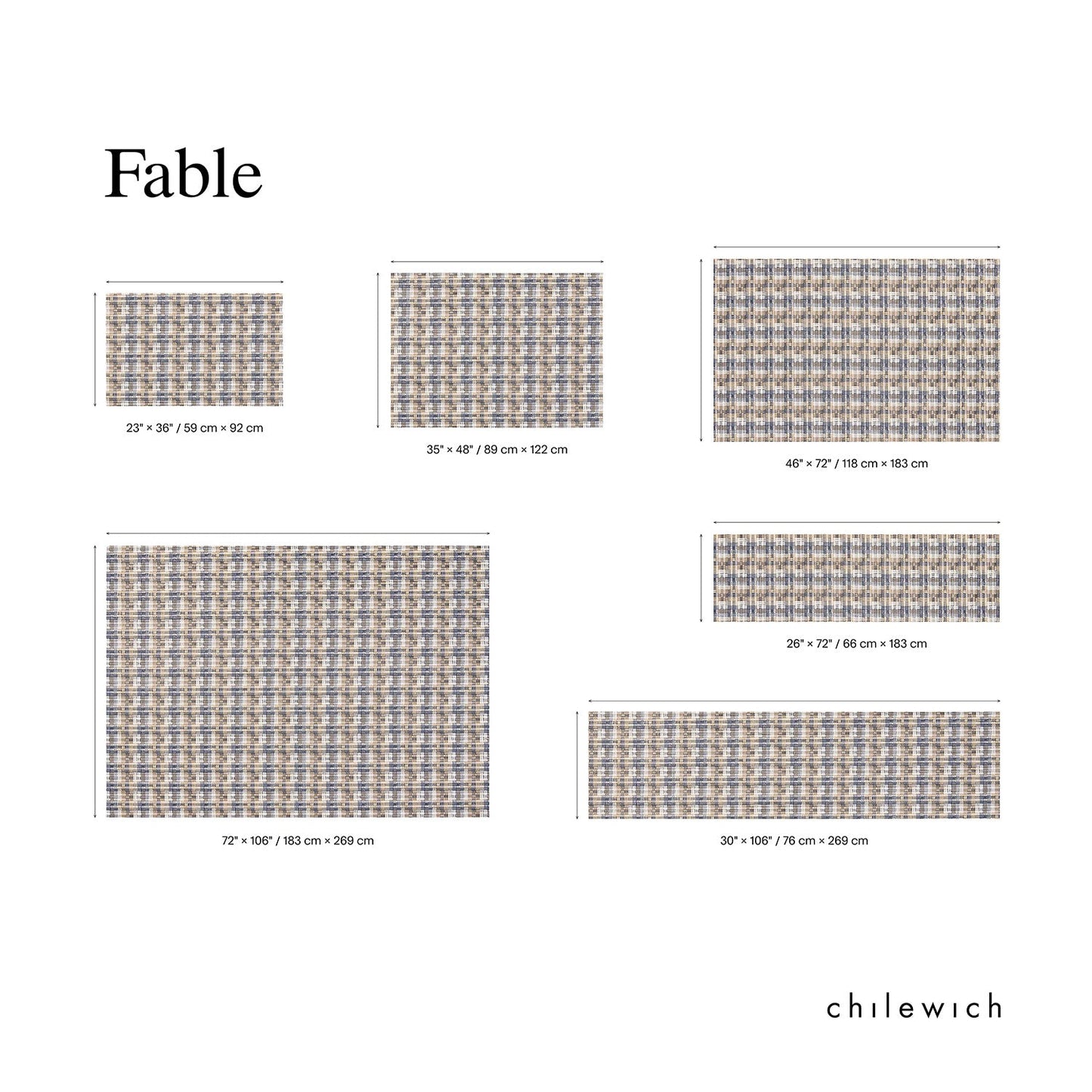 chilewich | woven floormat 76x269cm (30x106") | fable sorbet