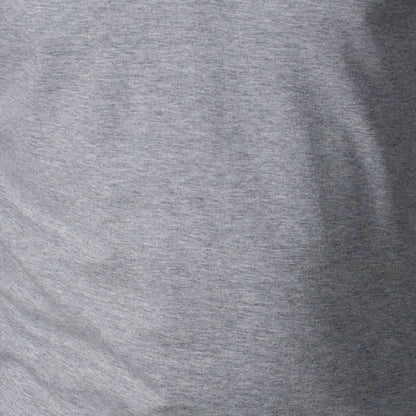 Heather Cloud Cotton Quarter Zip Light Grey with Navy Trim