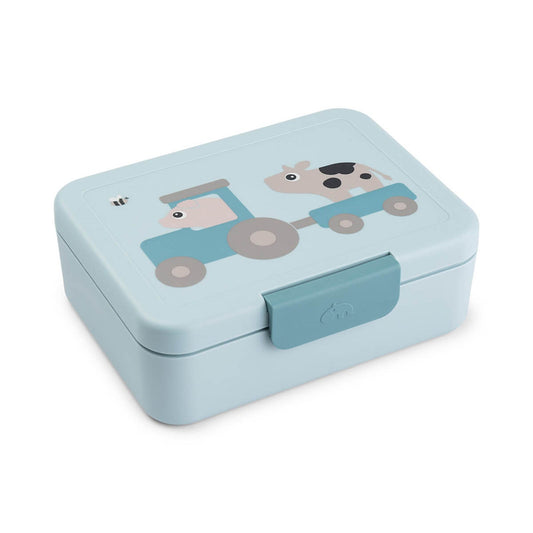 Done By Deer Lunch Box With Divider - Tiny Farm Blue