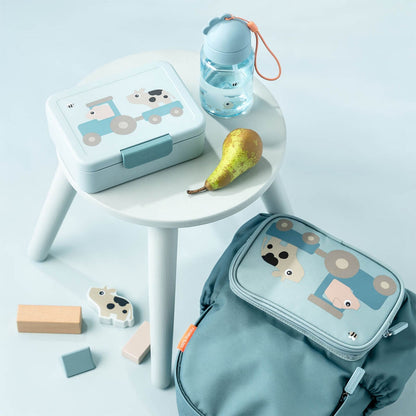Done By Deer Lunch Box With Divider - Tiny Farm Blue