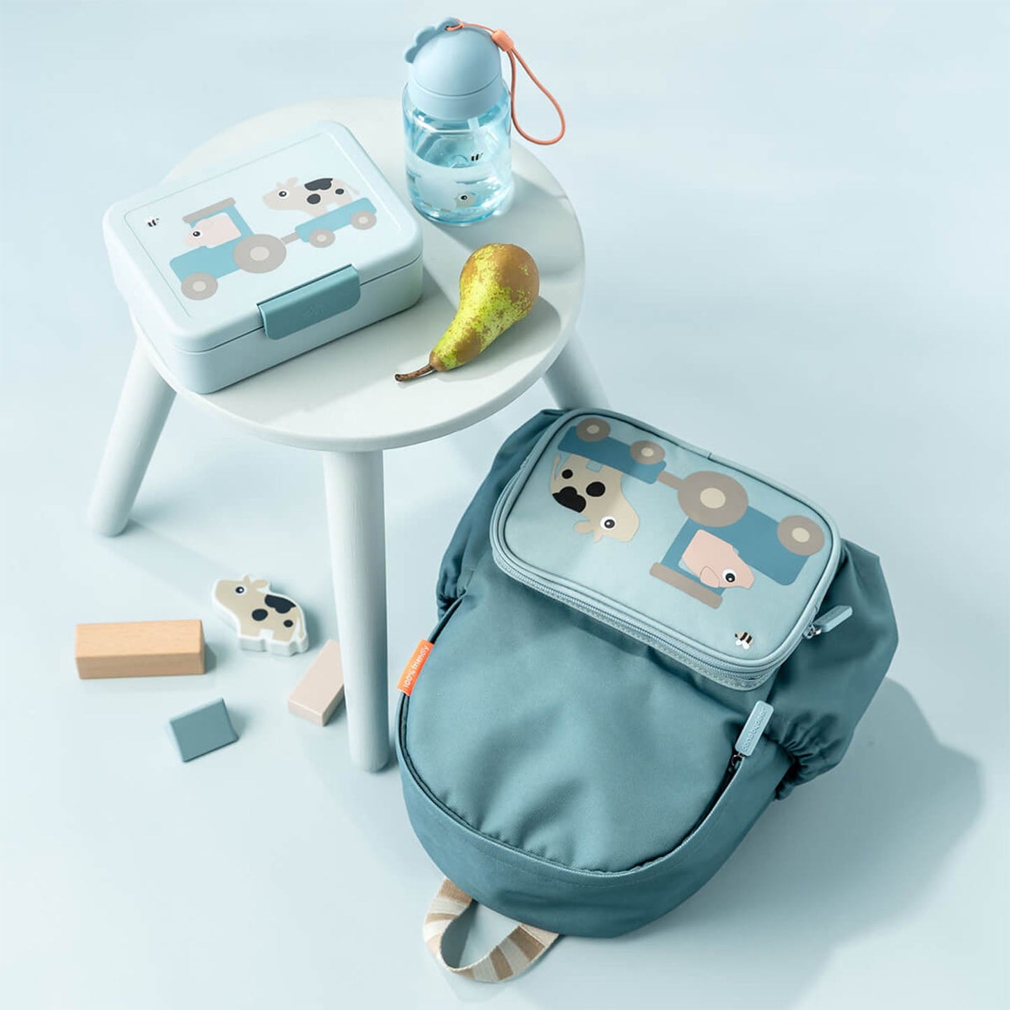 Done By Deer Kids Backpack Tiny Farm Blue 7.5l
