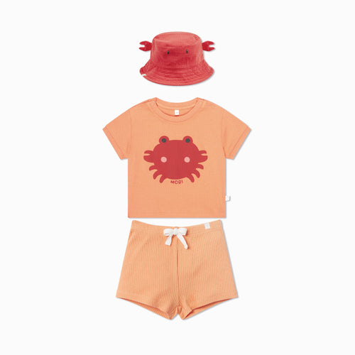Crab Ribbed T-Shirt, Shorts & Hat