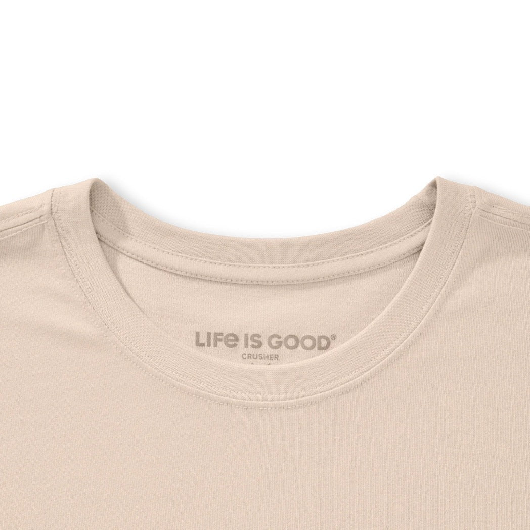 LIFE IS GOOD - MENS CRUSHER LITE TEE | High Five Whiskey Birch White