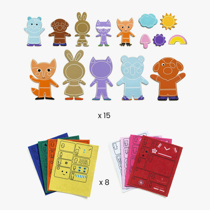 Djeco Funky Family Magnet Craft Kit