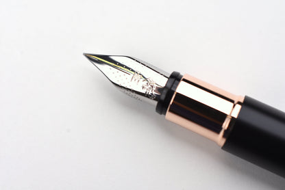 Faber-Castell - Design Neo Slim Fountain Pen - Black Matte & Rose Gold