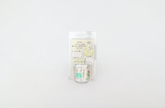 Bande - Writeable Roll Sticker - Happy Flowers