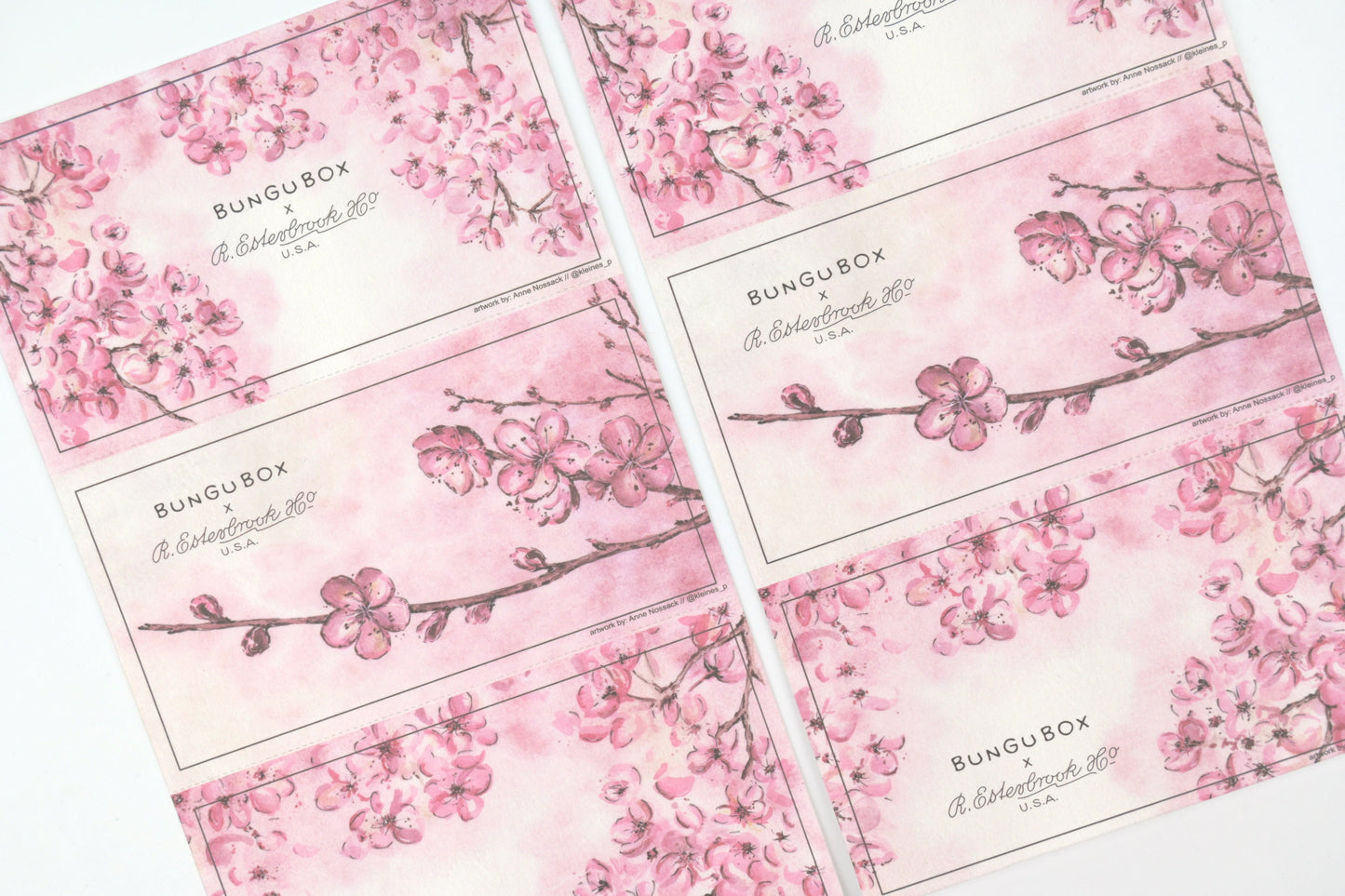 Esterbrook x BUNGUBOX Blotter Paper - Kachofugetsu - Flower - Limited Edition