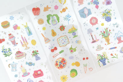 BGM Foil Stamping Iride Sticker Sheets - Colors of Everyday Life