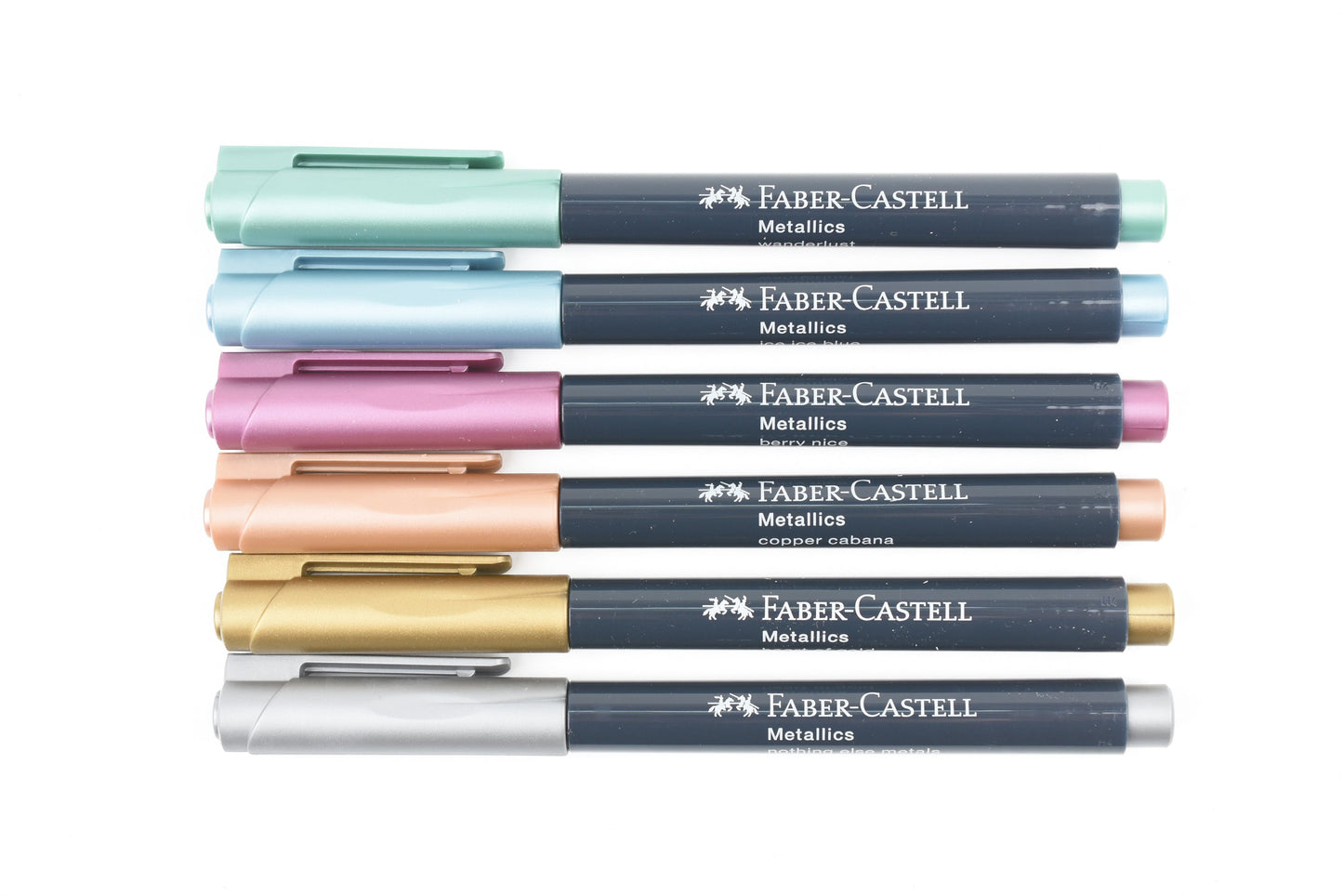 Faber-Castell - Metallic Multi-Surface Creative Markers - 6 Color Set