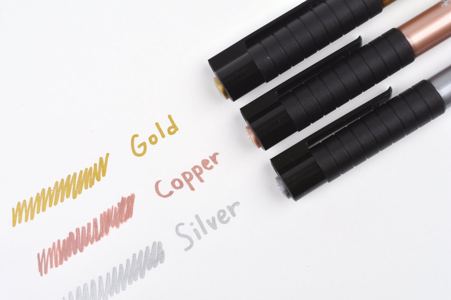 Faber-Castell - Pitt Artist Pens - Metallic Art - 3 Color Set