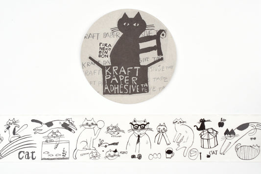 Classiky - Toraneko Bonbon Kraft Paper Adhesive Tape - Cat