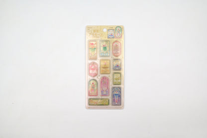 BGM 3D Sticker Sheet - Kyururun - Cafe a la Mode - Stained Glass