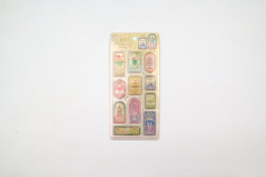 BGM 3D Sticker Sheet - Kyururun - Cafe a la Mode - Stained Glass