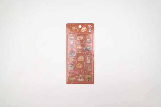 BGM 3D Sticker Sheet - Kyururun - Cafe a la Mode - Brulee