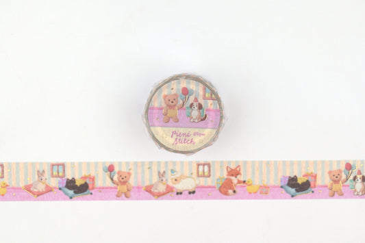 BGM Washi Tape - Foil Stamping - Pieni Stitch - Small Party