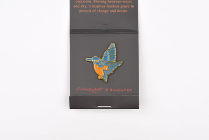 Esterbrook x BUNGUBOX Enamel Pin - Kachofugetsu Collection - Kingfisher - Limited Edition