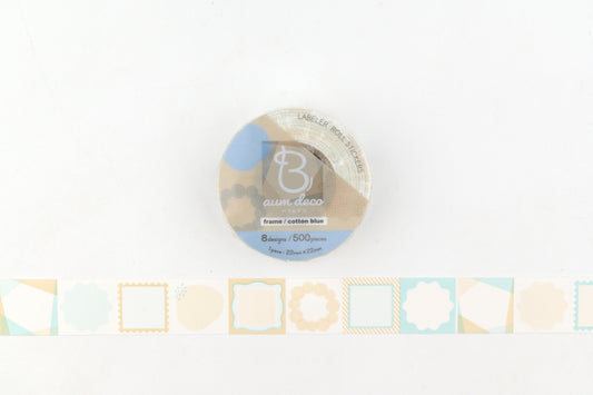 Beverly Baum Label Roll Stickers - Cotton Blue