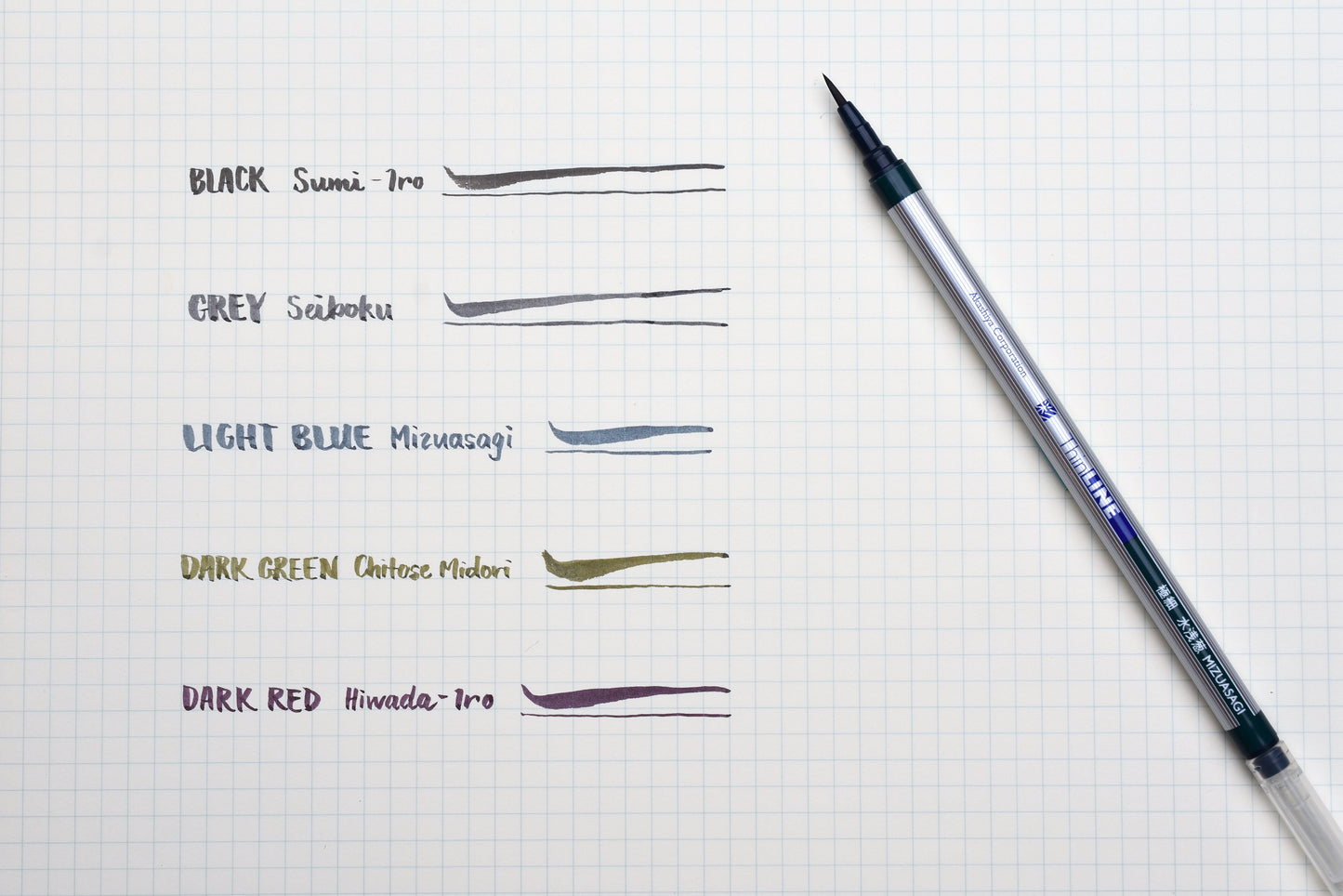 Akashiya Sai ThinLine Brush Pen