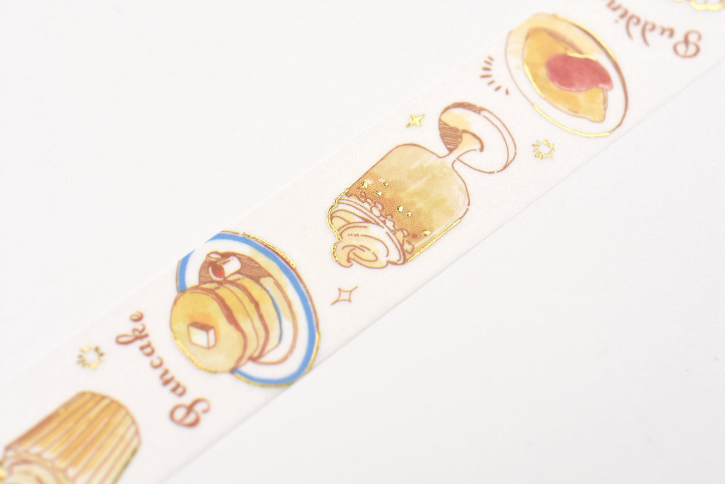 BGM Washi Tape - Foil Stamping - Travel, Cafe, and Diary - Honey