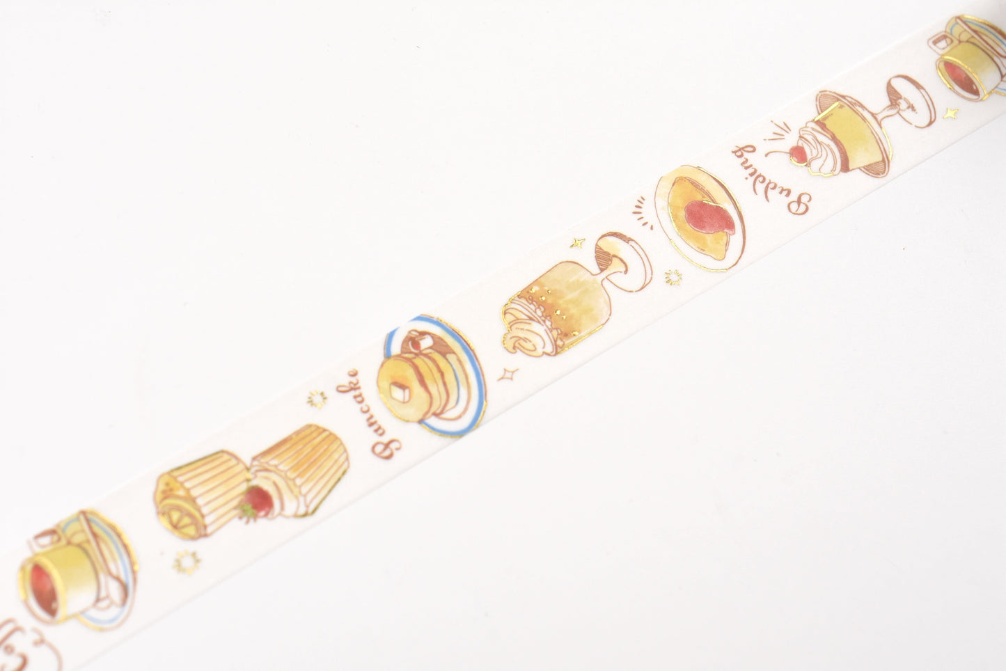 BGM Washi Tape - Foil Stamping - Travel, Cafe, and Diary - Honey