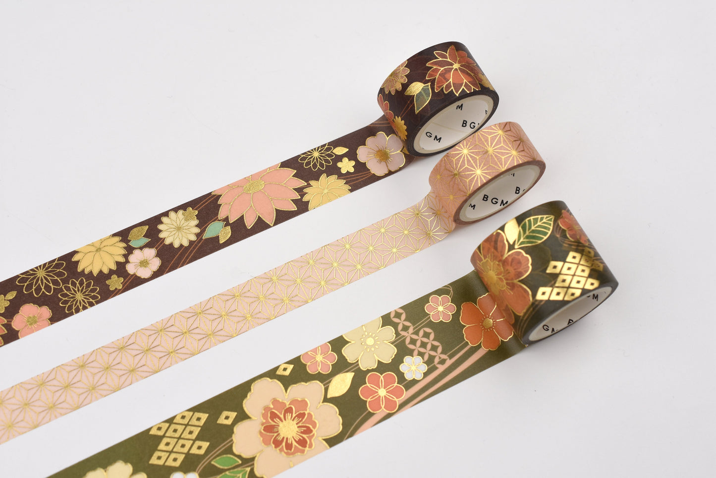 BGM Washi Tape Set - Foil Stamping - The Colors of Kimono - Set of 3