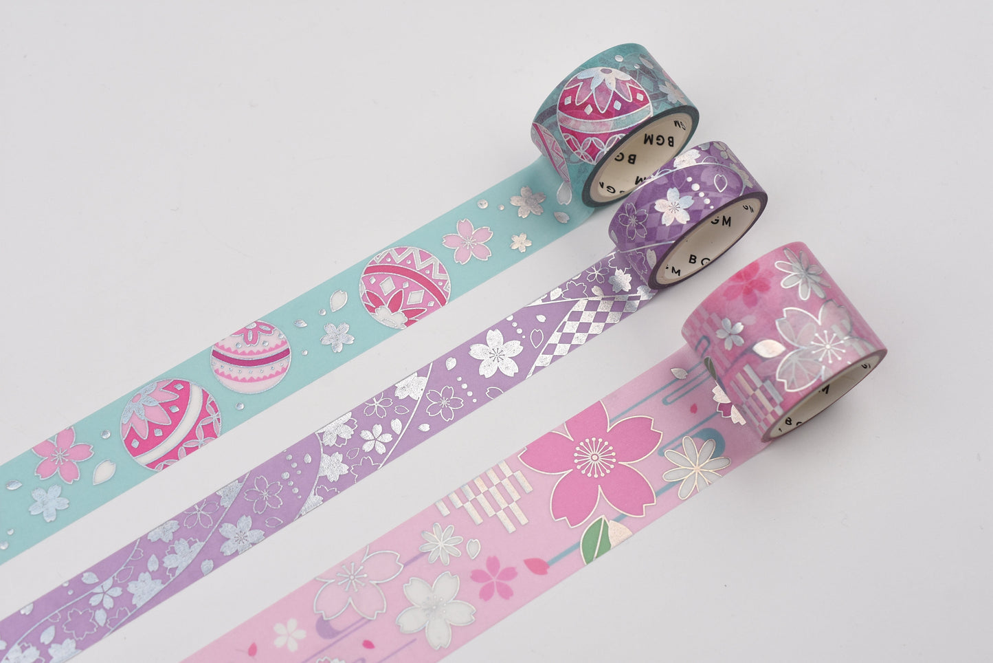 BGM Washi Tape Set - Foil Stamping - The Colors of Kimono - Set of 3
