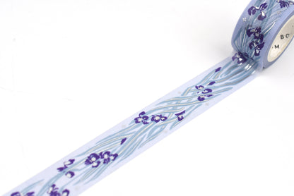 BGM Washi Tape - Foil Stamping - Kusahanafu - Iris